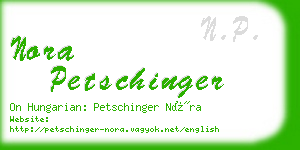 nora petschinger business card